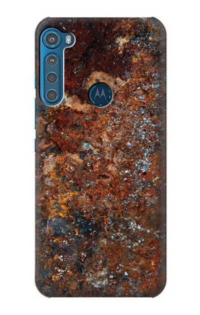 S2714 Rust Steel Texture Graphic Printed Case Cover Custodia per Motorola One Fusion+