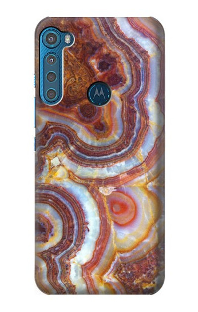 S3034 Colored Marble Texture Printed Case Cover Custodia per Motorola One Fusion+