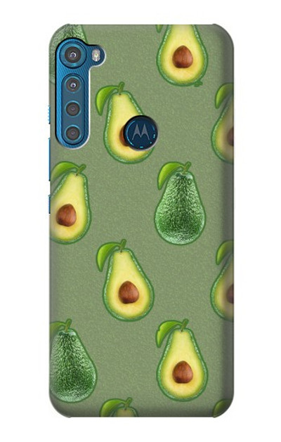 S3285 Avocado Fruit Pattern Case Cover Custodia per Motorola One Fusion+