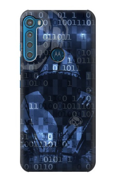 S3431 Digital Code Cyber Hacker Case Cover Custodia per Motorola One Fusion+