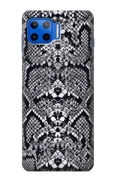 S2855 White Rattle Snake Skin Graphic Printed Case Cover Custodia per Motorola Moto G 5G Plus