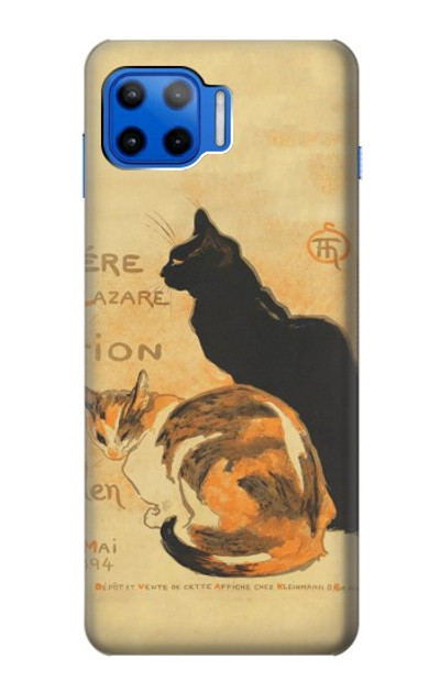 S3229 Vintage Cat Poster Case Cover Custodia per Motorola Moto G 5G Plus