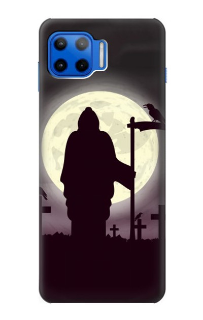 S3262 Grim Reaper Night Moon Cemetery Case Cover Custodia per Motorola Moto G 5G Plus