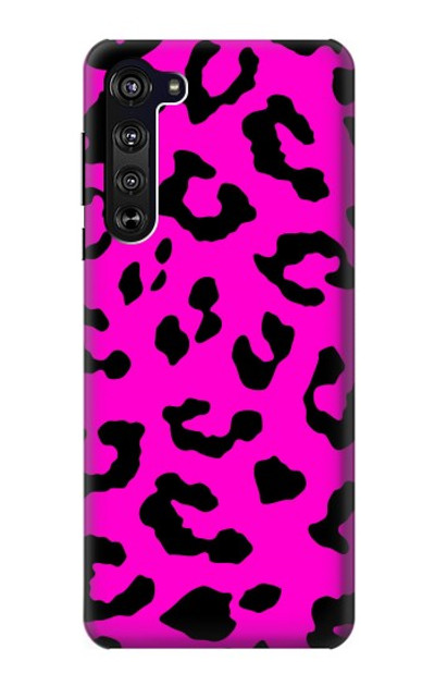 S1850 Pink Leopard Pattern Case Cover Custodia per Motorola Edge