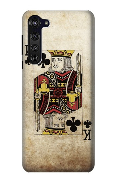 S2528 Poker King Card Case Cover Custodia per Motorola Edge