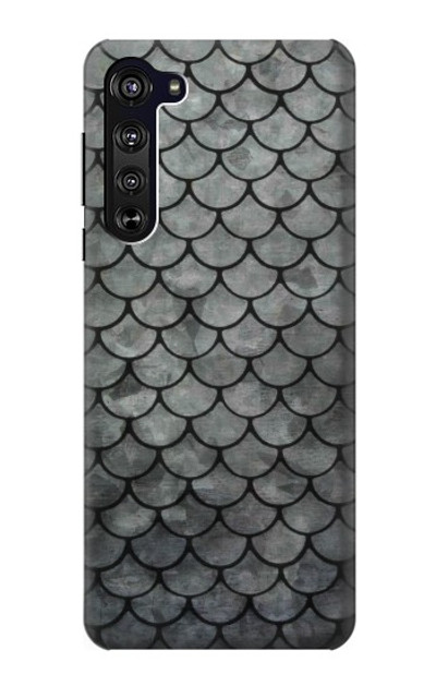 S2950 Silver Fish Scale Case Cover Custodia per Motorola Edge