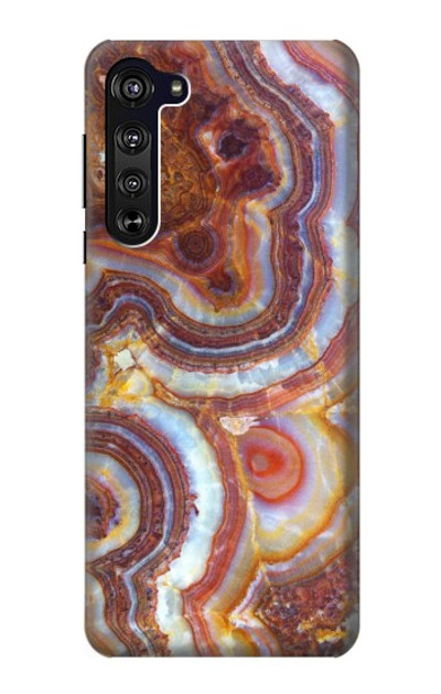 S3034 Colored Marble Texture Printed Case Cover Custodia per Motorola Edge