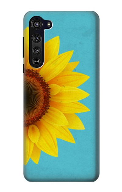 S3039 Vintage Sunflower Blue Case Cover Custodia per Motorola Edge