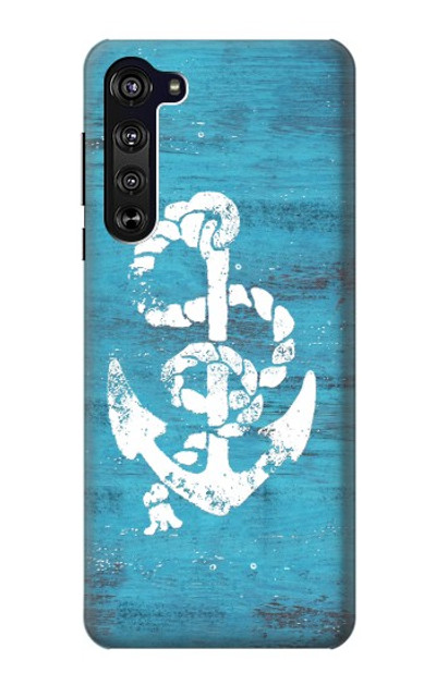 S3053 Marine Anchor Blue Case Cover Custodia per Motorola Edge