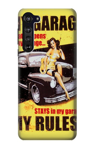 S3198 My Garage Pinup Girl Case Cover Custodia per Motorola Edge