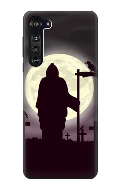 S3262 Grim Reaper Night Moon Cemetery Case Cover Custodia per Motorola Edge