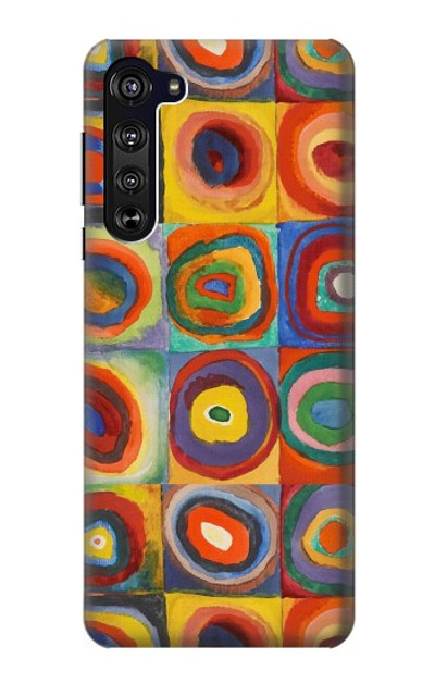 S3409 Squares Concentric Circles Case Cover Custodia per Motorola Edge