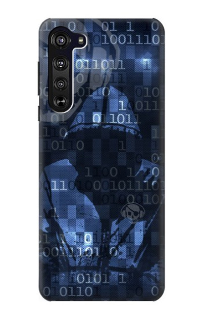 S3431 Digital Code Cyber Hacker Case Cover Custodia per Motorola Edge