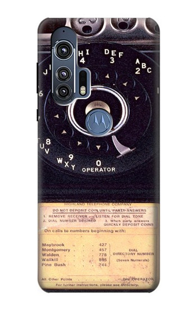 S0086 Payphone Vintage Case Cover Custodia per Motorola Edge+