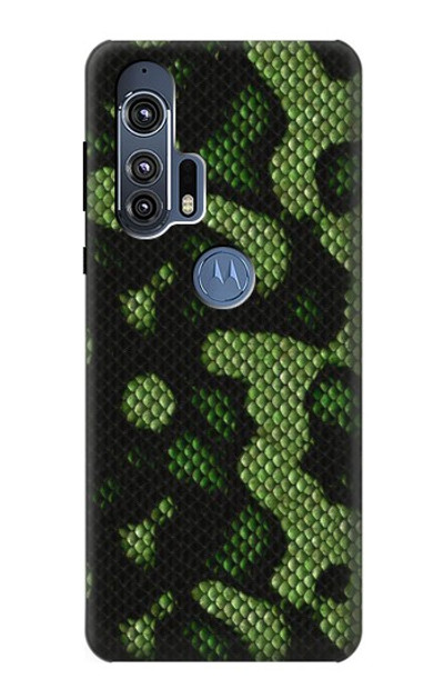 S2877 Green Snake Skin Graphic Printed Case Cover Custodia per Motorola Edge+