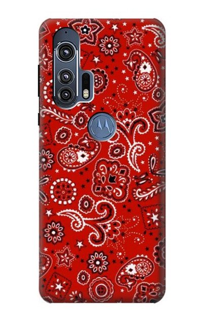 S3354 Red Classic Bandana Case Cover Custodia per Motorola Edge+