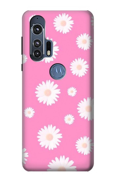 S3500 Pink Floral Pattern Case Cover Custodia per Motorola Edge+