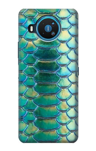 S3414 Green Snake Scale Graphic Print Case Cover Custodia per Nokia 8.3 5G