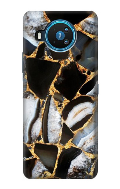 S3419 Gold Marble Graphic Print Case Cover Custodia per Nokia 8.3 5G