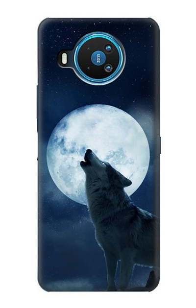 S3693 Grim White Wolf Full Moon Case Cover Custodia per Nokia 8.3 5G