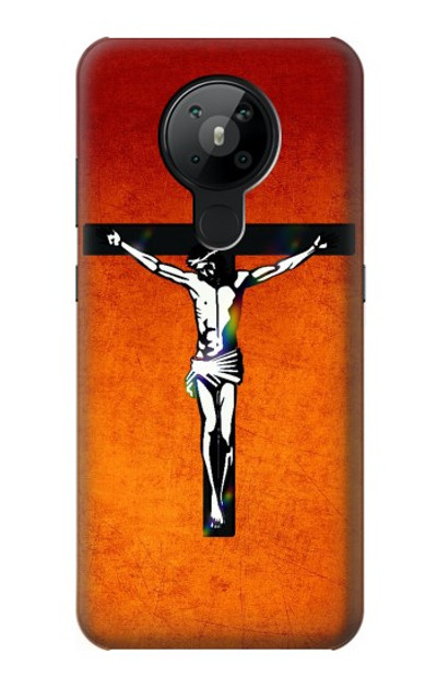 S2421 Jesus Christ On The Cross Case Cover Custodia per Nokia 5.3
