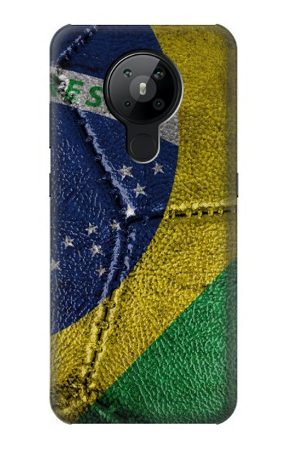 S3297 Brazil Flag Vintage Football Graphic Case Cover Custodia per Nokia 5.3