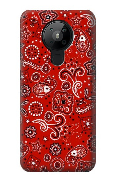 S3354 Red Classic Bandana Case Cover Custodia per Nokia 5.3