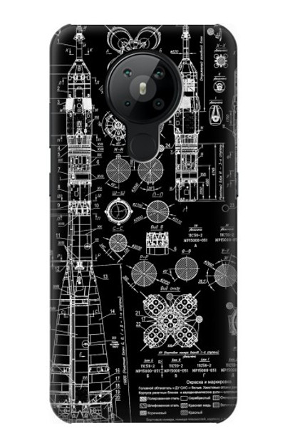 S3436 Apollo Blue Print Case Cover Custodia per Nokia 5.3