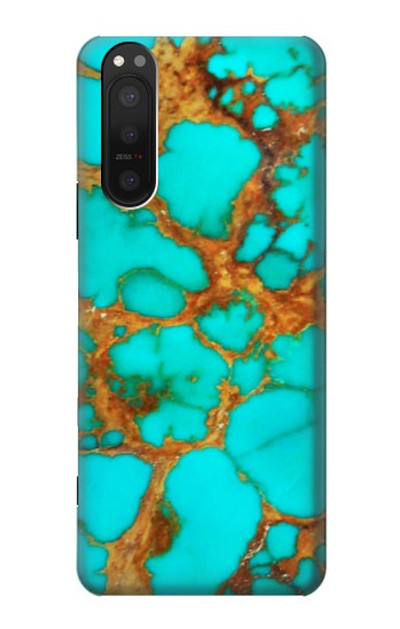 S2688 Aqua Copper Turquoise Gemstone Graphic Case Cover Custodia per Sony Xperia 5 II