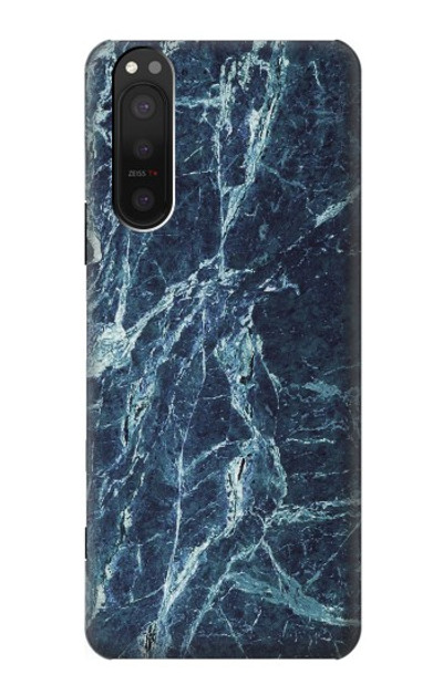 S2799 Light Blue Marble Stone Graphic Printed Case Cover Custodia per Sony Xperia 5 II