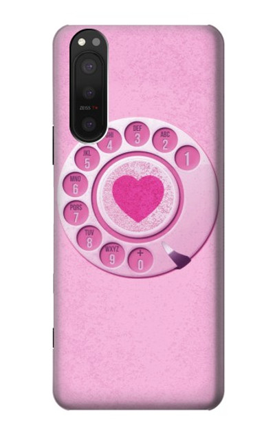 S2847 Pink Retro Rotary Phone Case Cover Custodia per Sony Xperia 5 II