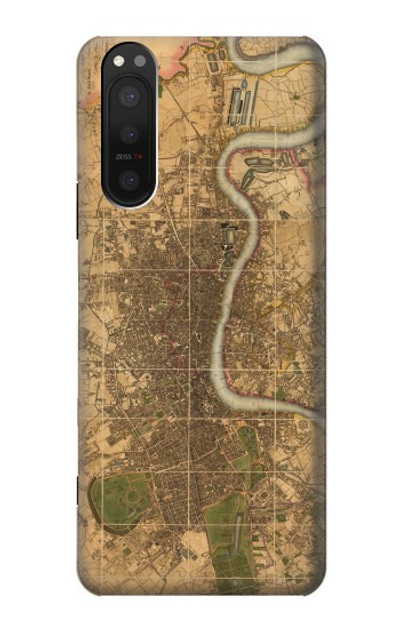 S3230 Vintage Map of London Case Cover Custodia per Sony Xperia 5 II