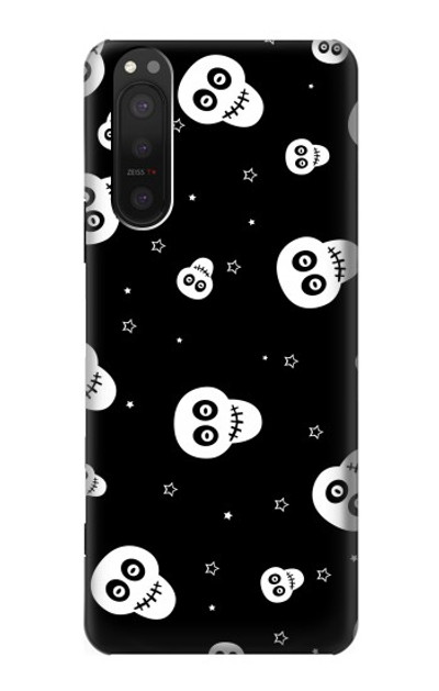 S3261 Smile Skull Halloween Pattern Case Cover Custodia per Sony Xperia 5 II