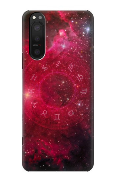 S3368 Zodiac Red Galaxy Case Cover Custodia per Sony Xperia 5 II