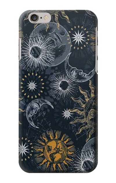 S3702 Moon and Sun Case Cover Custodia per iPhone 6 Plus, iPhone 6s Plus