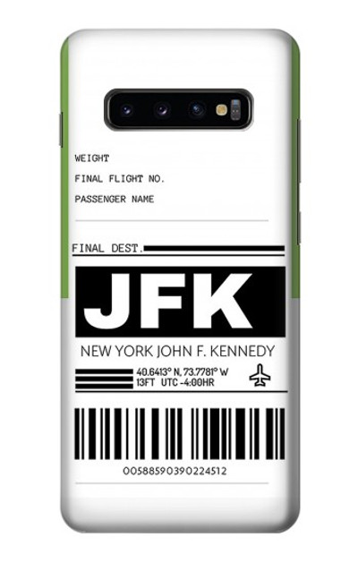S3664 Airline Travel Luggage Label Case Cover Custodia per Samsung Galaxy S10 Plus