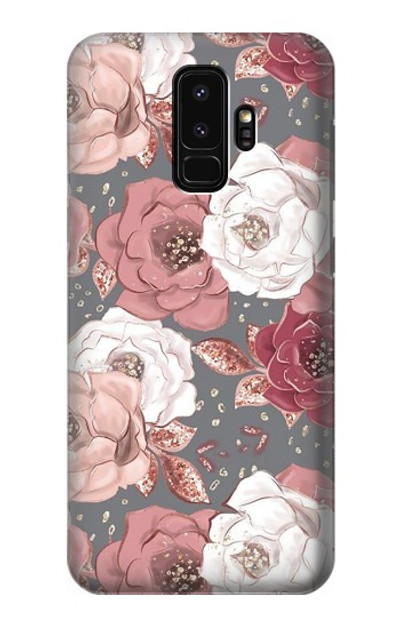 S3716 Rose Floral Pattern Case Cover Custodia per Samsung Galaxy S9 Plus