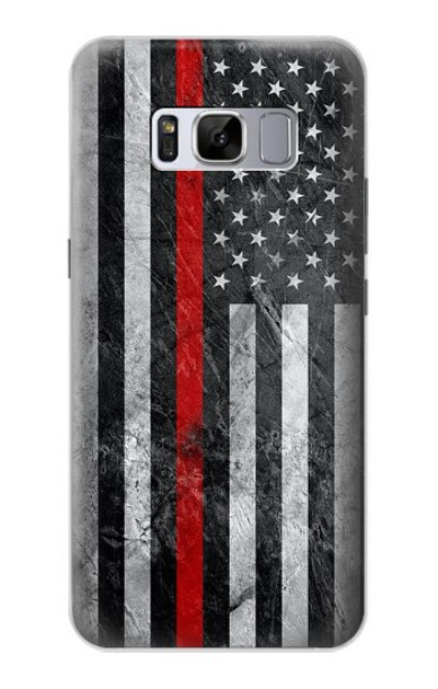 S3687 Firefighter Thin Red Line American Flag Case Cover Custodia per Samsung Galaxy S8