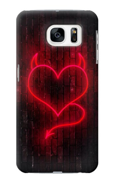 S3682 Devil Heart Case Cover Custodia per Samsung Galaxy S7
