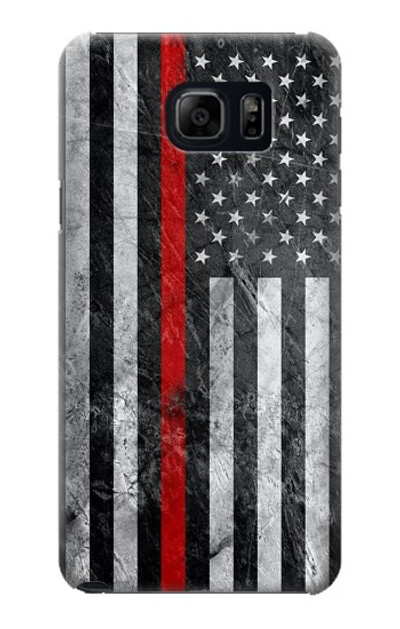 S3687 Firefighter Thin Red Line American Flag Case Cover Custodia per Samsung Galaxy S6 Edge Plus