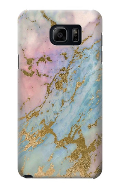 S3717 Rose Gold Blue Pastel Marble Graphic Printed Case Cover Custodia per Samsung Galaxy S6 Edge Plus