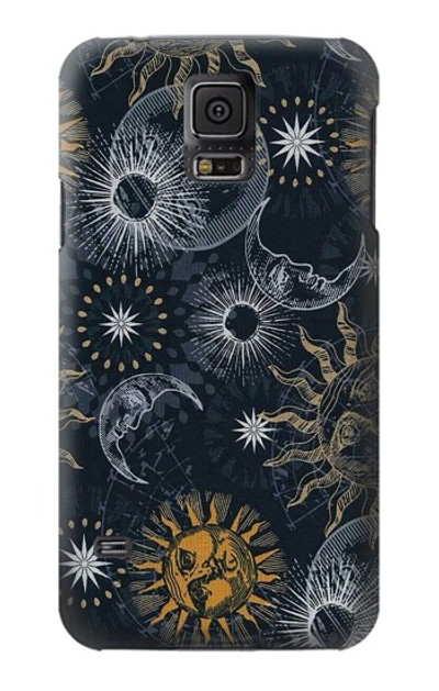 S3702 Moon and Sun Case Cover Custodia per Samsung Galaxy S5