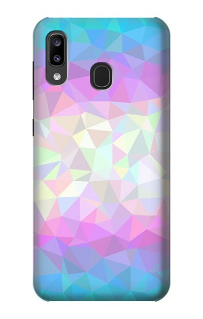 S3747 Trans Flag Polygon Case Cover Custodia per Samsung Galaxy A20, Galaxy A30