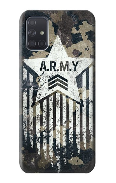 S3666 Army Camo Camouflage Case Cover Custodia per Samsung Galaxy A71