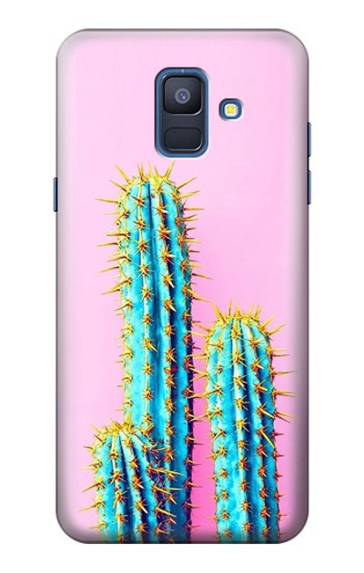 S3673 Cactus Case Cover Custodia per Samsung Galaxy A6 (2018)