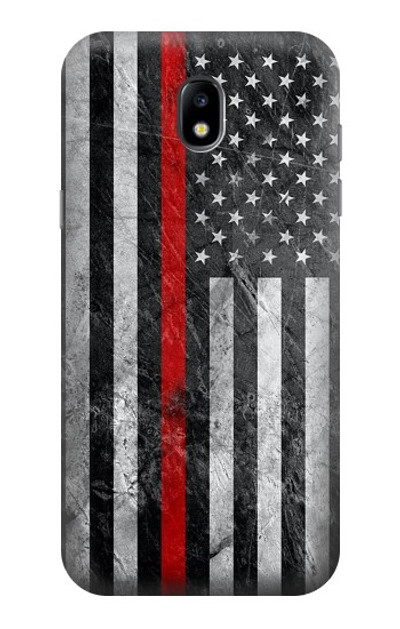 S3687 Firefighter Thin Red Line American Flag Case Cover Custodia per Samsung Galaxy J5 (2017) EU Version