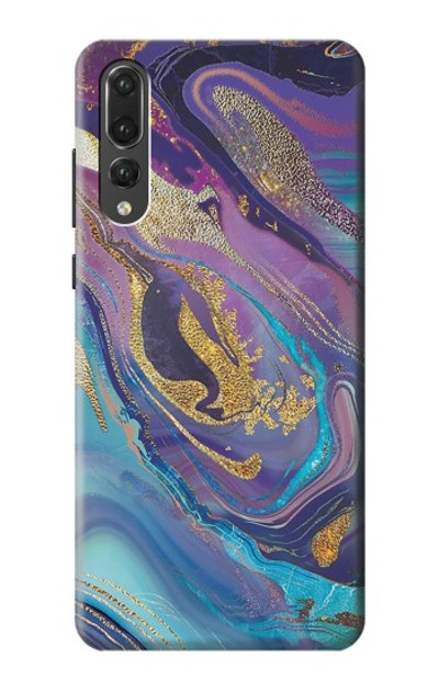 S3676 Colorful Abstract Marble Stone Case Cover Custodia per Huawei P20 Pro