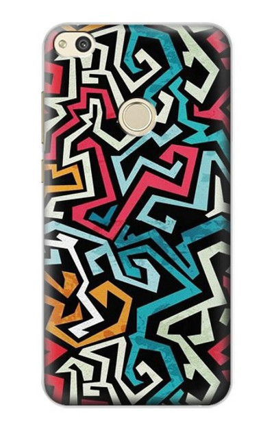 S3712 Pop Art Pattern Case Cover Custodia per Huawei P8 Lite (2017)