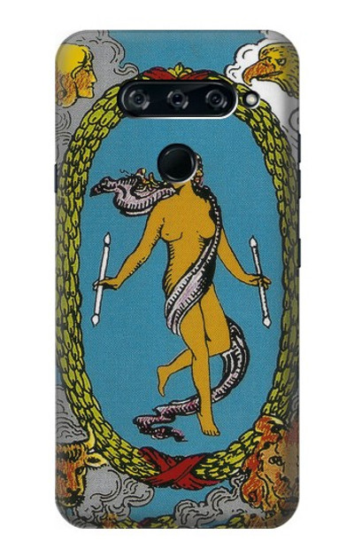 S3746 Tarot Card The World Case Cover Custodia per LG V40, LG V40 ThinQ