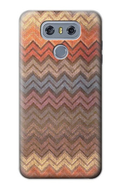 S3752 Zigzag Fabric Pattern Graphic Printed Case Cover Custodia per LG G6